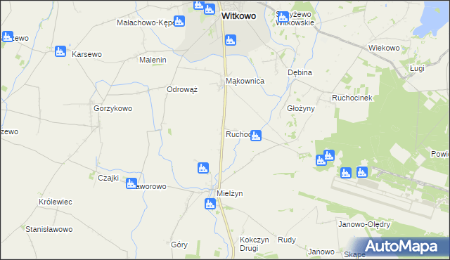 mapa Ruchocin, Ruchocin na mapie Targeo