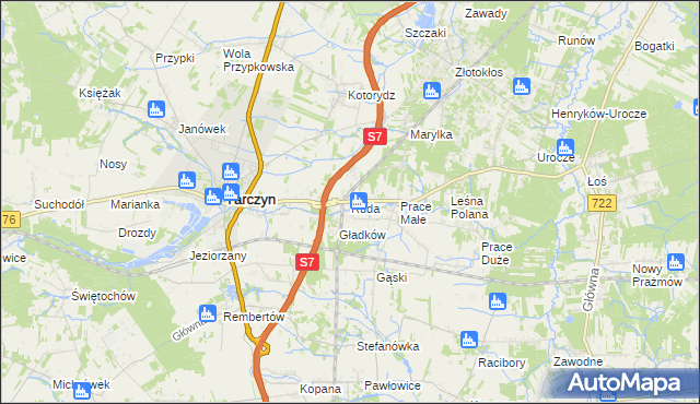 mapa Ruda gmina Tarczyn, Ruda gmina Tarczyn na mapie Targeo
