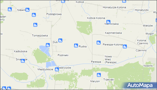 mapa Rudka gmina Tyszowce, Rudka gmina Tyszowce na mapie Targeo