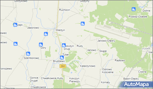 mapa Rudy gmina Strzałkowo, Rudy gmina Strzałkowo na mapie Targeo