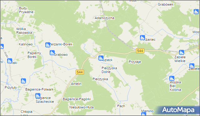 mapa Ruzieck, Ruzieck na mapie Targeo
