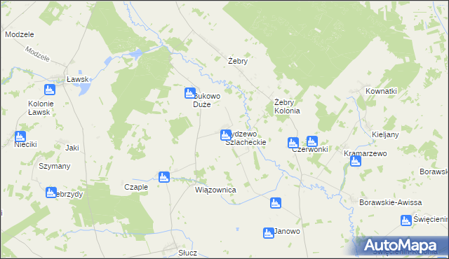 mapa Rydzewo Szlacheckie, Rydzewo Szlacheckie na mapie Targeo