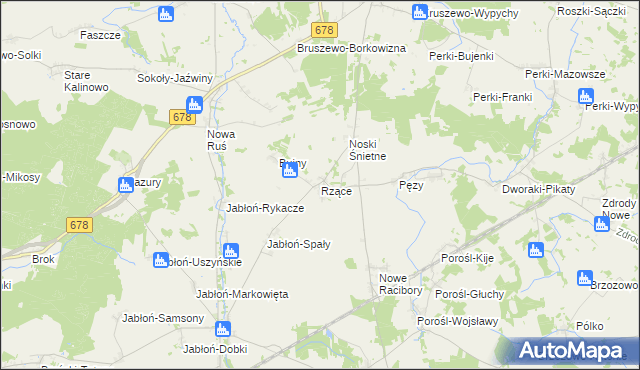 mapa Rzące, Rzące na mapie Targeo