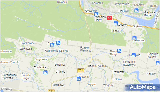 mapa Rzepin Pierwszy, Rzepin Pierwszy na mapie Targeo