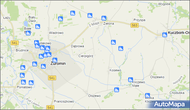 mapa Sadowo gmina Żuromin, Sadowo gmina Żuromin na mapie Targeo