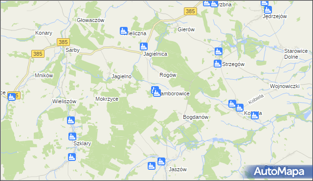 mapa Samborowice gmina Przeworno, Samborowice gmina Przeworno na mapie Targeo