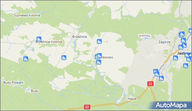 mapa Samborsko, Samborsko na mapie Targeo