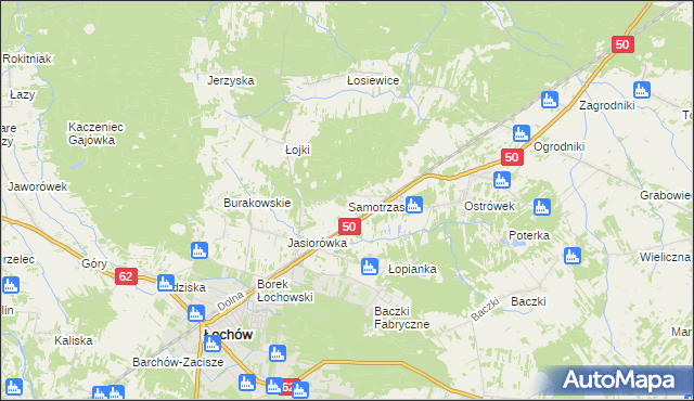 mapa Samotrzask, Samotrzask na mapie Targeo