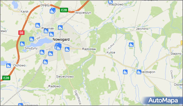 mapa Sąpole, Sąpole na mapie Targeo