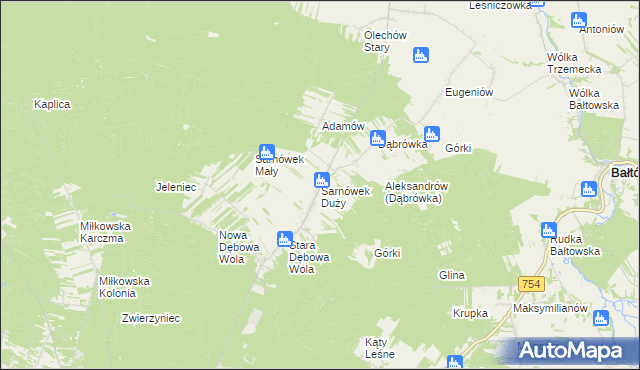 mapa Sarnówek Duży, Sarnówek Duży na mapie Targeo