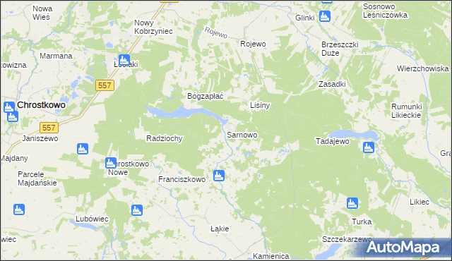 mapa Sarnowo gmina Skępe, Sarnowo gmina Skępe na mapie Targeo
