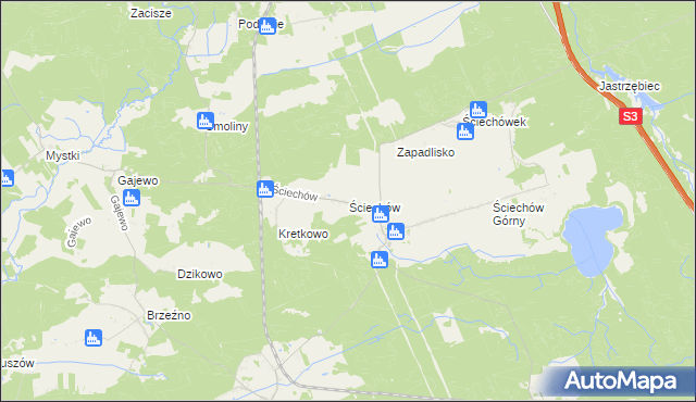 mapa Ściechów, Ściechów na mapie Targeo