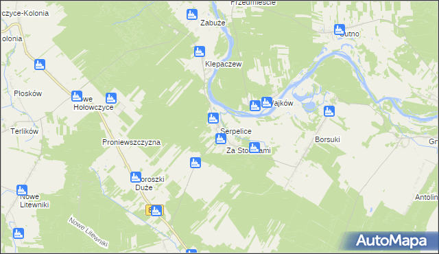 mapa Serpelice, Serpelice na mapie Targeo