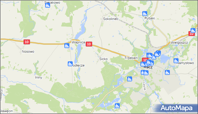 mapa Sicko, Sicko na mapie Targeo