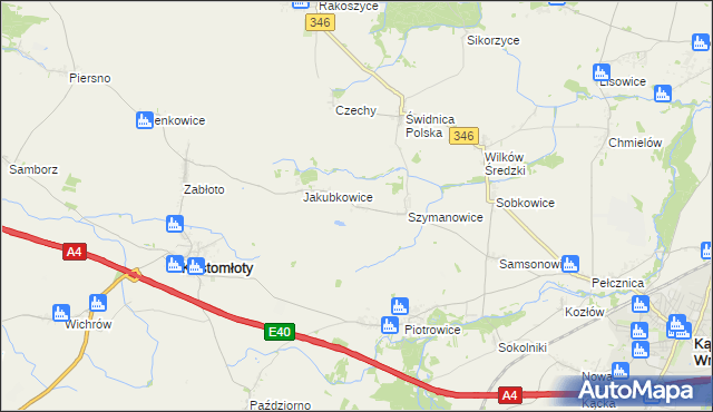 mapa Siemidrożyce, Siemidrożyce na mapie Targeo