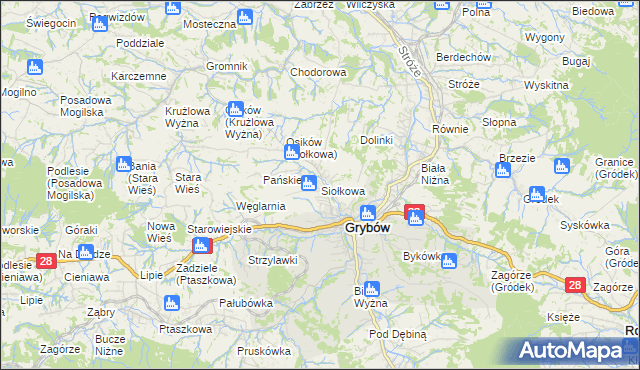 mapa Siołkowa, Siołkowa na mapie Targeo