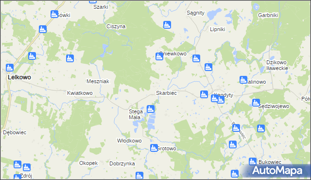 mapa Skarbiec, Skarbiec na mapie Targeo