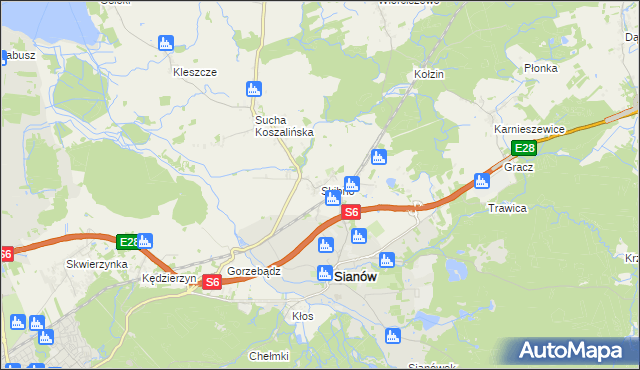 mapa Skibno, Skibno na mapie Targeo