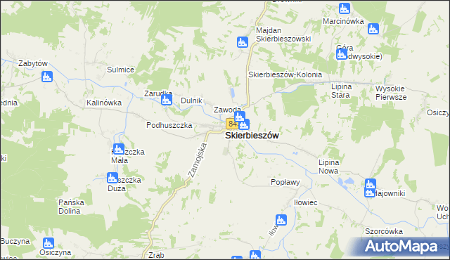 mapa Skierbieszów, Skierbieszów na mapie Targeo