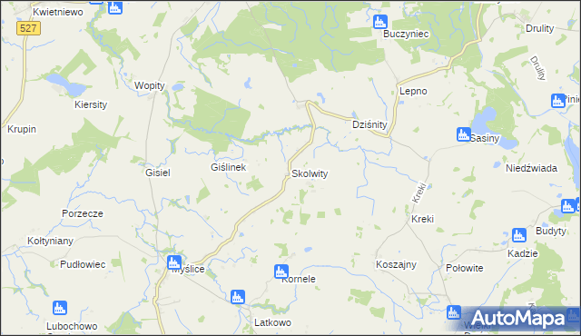 mapa Skolwity, Skolwity na mapie Targeo