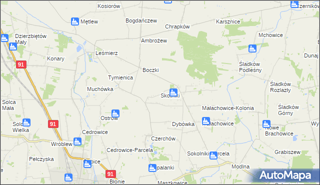 mapa Skotniki gmina Ozorków, Skotniki gmina Ozorków na mapie Targeo