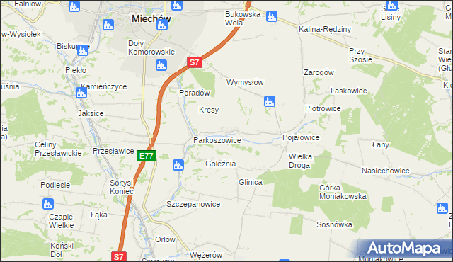 mapa Sławice Szlacheckie, Sławice Szlacheckie na mapie Targeo