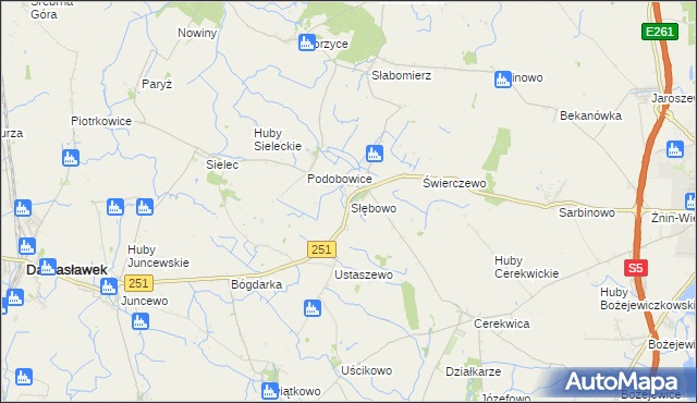 mapa Słębowo, Słębowo na mapie Targeo