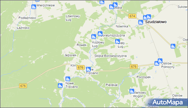 mapa Słójka-Borowszczyzna, Słójka-Borowszczyzna na mapie Targeo