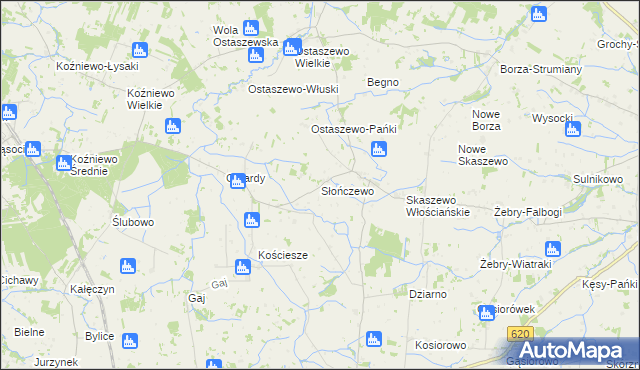 mapa Słończewo, Słończewo na mapie Targeo