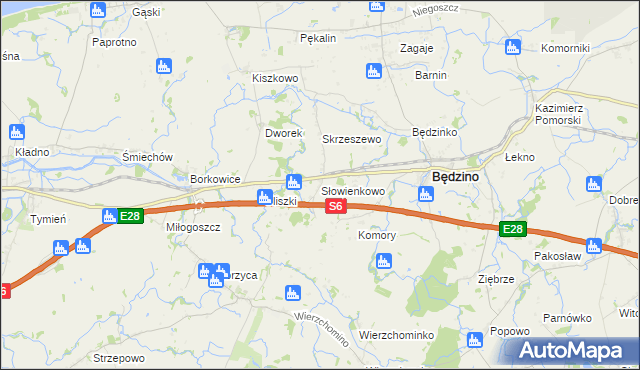 mapa Słowienkowo, Słowienkowo na mapie Targeo