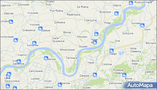 mapa Słupiec gmina Łubnice, Słupiec gmina Łubnice na mapie Targeo
