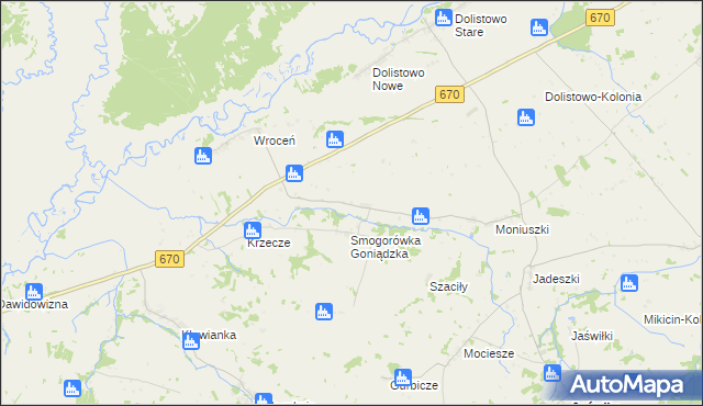 mapa Smogorówka Dolistowska, Smogorówka Dolistowska na mapie Targeo