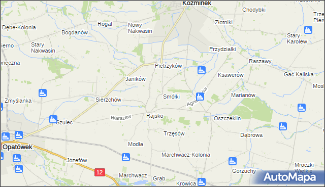 mapa Smółki, Smółki na mapie Targeo