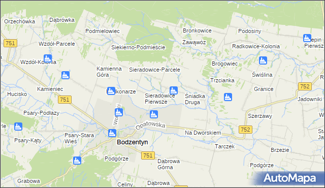 mapa Śniadka Pierwsza, Śniadka Pierwsza na mapie Targeo