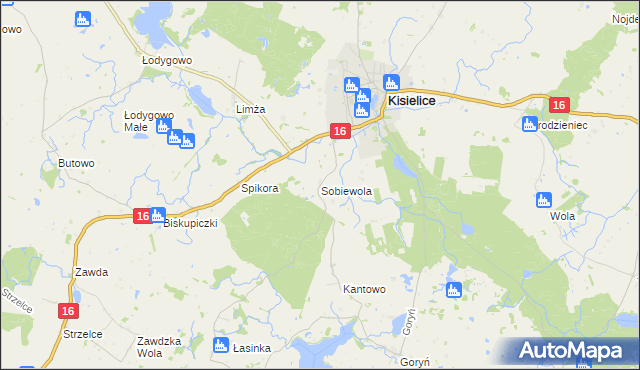 mapa Sobiewola, Sobiewola na mapie Targeo