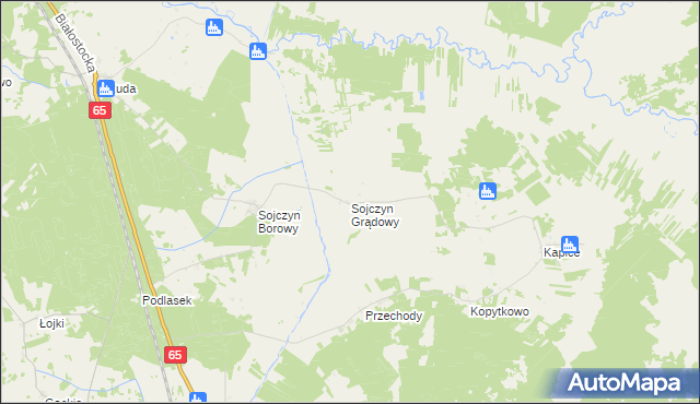 mapa Sojczyn Grądowy, Sojczyn Grądowy na mapie Targeo