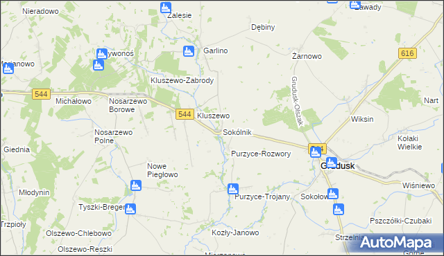 mapa Sokólnik, Sokólnik na mapie Targeo