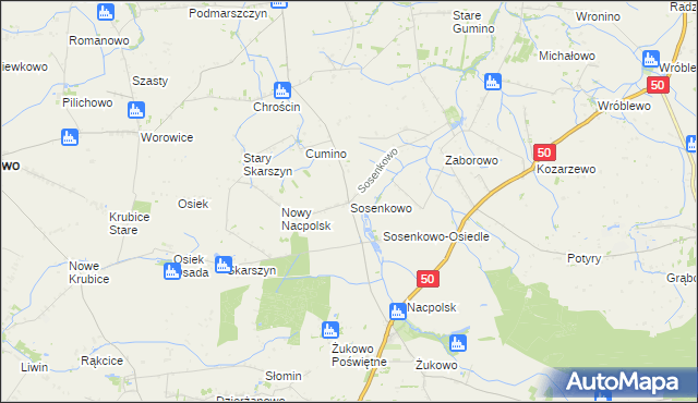mapa Sosenkowo, Sosenkowo na mapie Targeo