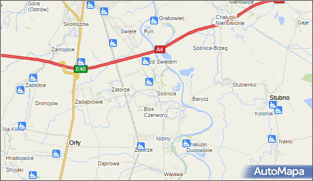 mapa Sośnica gmina Radymno, Sośnica gmina Radymno na mapie Targeo