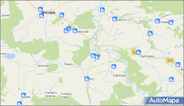 mapa Spędy, Spędy na mapie Targeo