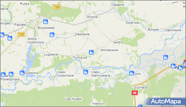 mapa Stamirowice gmina Mogielnica, Stamirowice gmina Mogielnica na mapie Targeo