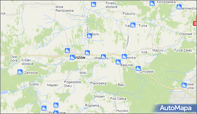 mapa Staniszewskie, Staniszewskie na mapie Targeo