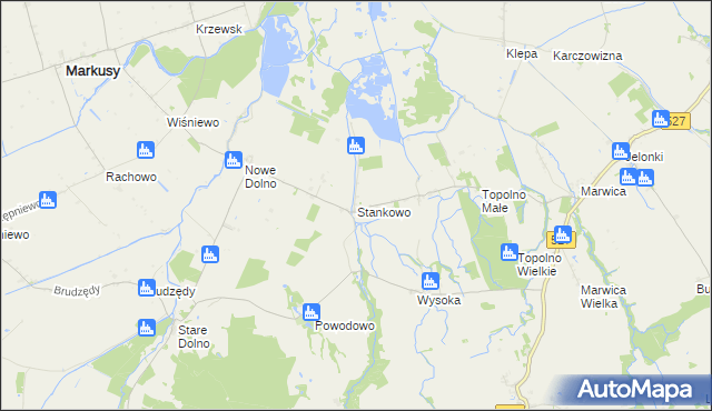 mapa Stankowo gmina Markusy, Stankowo gmina Markusy na mapie Targeo