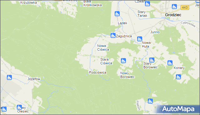 mapa Stara Ciświca, Stara Ciświca na mapie Targeo