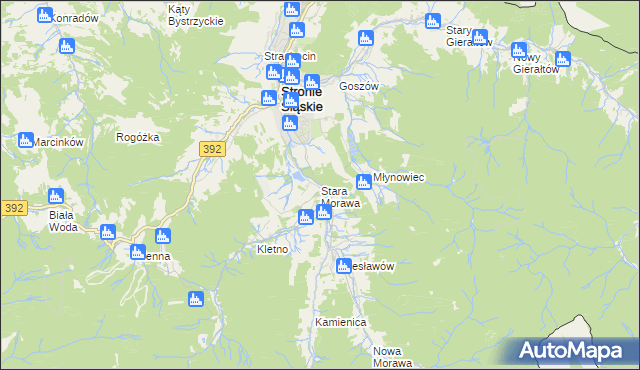 mapa Stara Morawa, Stara Morawa na mapie Targeo