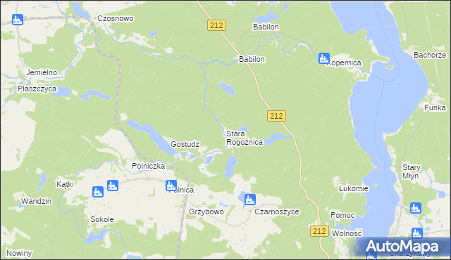 mapa Stara Rogoźnica, Stara Rogoźnica na mapie Targeo