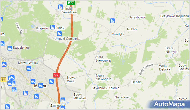 mapa Stara Sławogóra, Stara Sławogóra na mapie Targeo