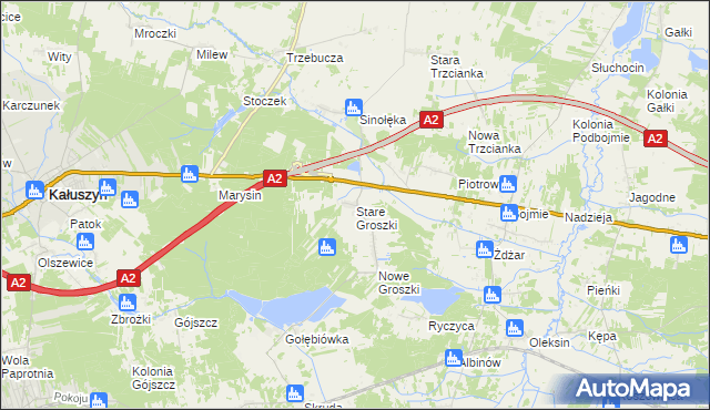 mapa Stare Groszki, Stare Groszki na mapie Targeo