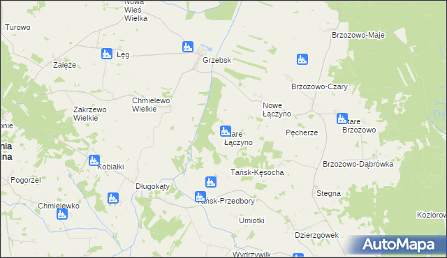 mapa Stare Łączyno, Stare Łączyno na mapie Targeo
