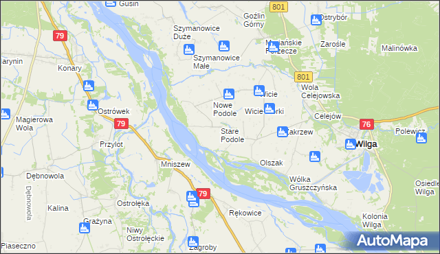 mapa Stare Podole, Stare Podole na mapie Targeo